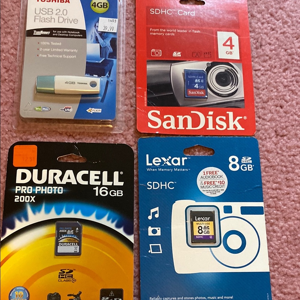 Red Memory Card for Cameras and Video